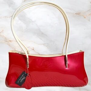 RARE NWT Beijo Cheery Red Patent Shoulder Bag ✨ Deadstock - Company No More